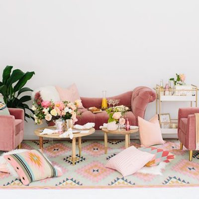 tufted pink chair